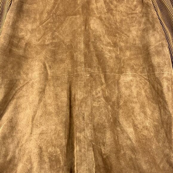 Línea By Louis Dell’Olió 100% Suede Jacket Tan Button Up Size 1X - Picture 8 of 14